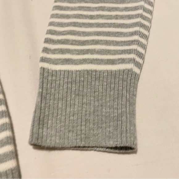 Tommy Hilfiger Womens Grey Striped Cotton Jumper Size Medium - Picture 4 of 16